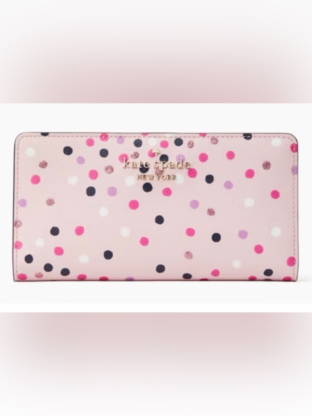 NWOT kate spade Pink Polka Dot Continental Wallet